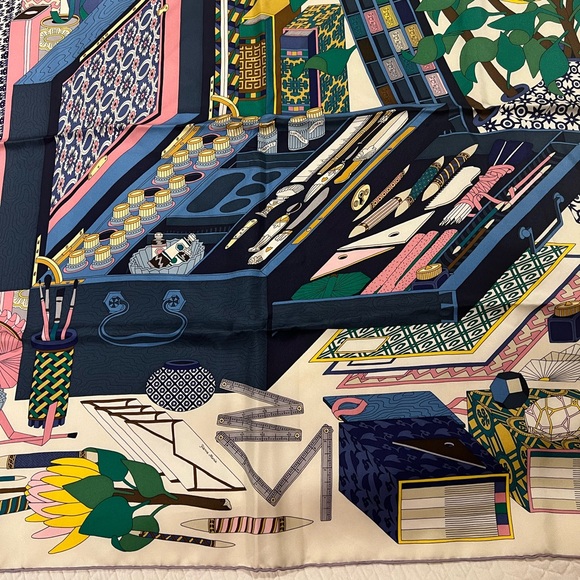 2017 by Pierre Marie Silk scarf Hermes ‘ Tresors D’Un Artiste’ ;multicolor - Picture 11 of 15